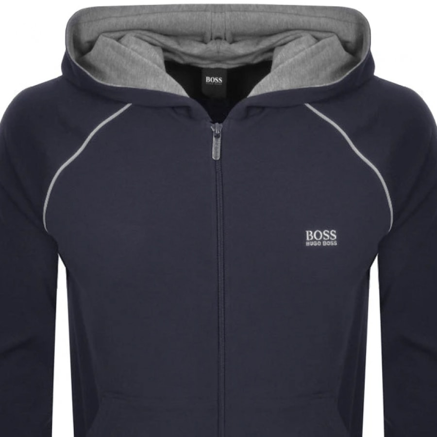 Alternative Image for ProductBOSS HUGO BOSS Full Zip Hoodie Navy2